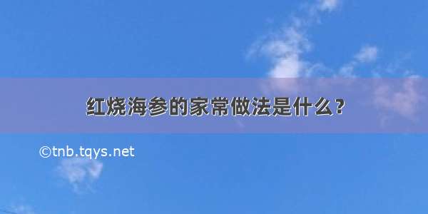 红烧海参的家常做法是什么？