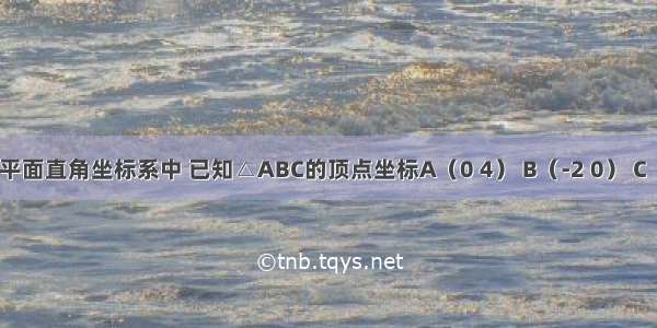 如图 在平面直角坐标系中 已知△ABC的顶点坐标A（0 4） B（-2 0） C（2 0）．