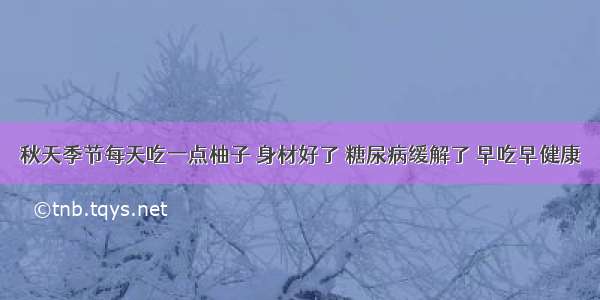 秋天季节每天吃一点柚子 身材好了 糖尿病缓解了 早吃早健康