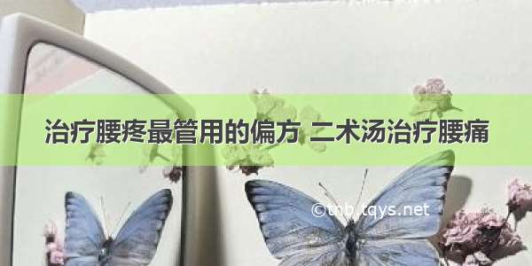 治疗腰疼最管用的偏方 二术汤治疗腰痛