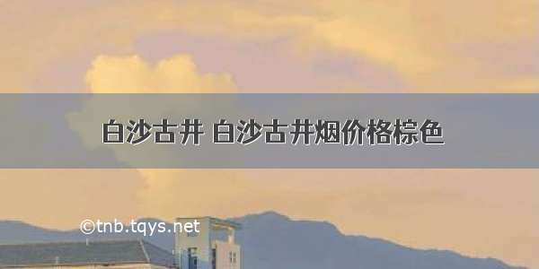 白沙古井 白沙古井烟价格棕色