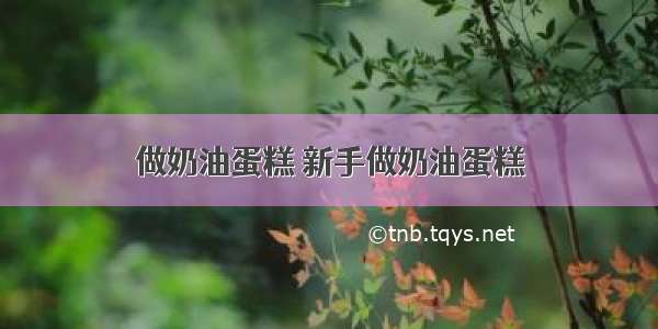 做奶油蛋糕 新手做奶油蛋糕