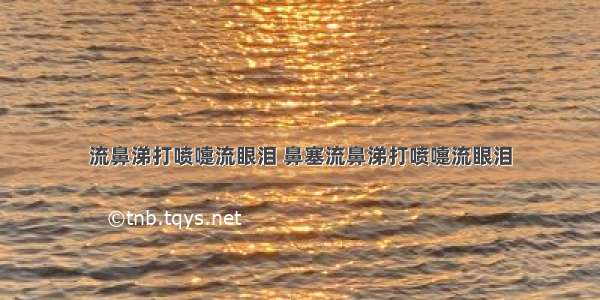 流鼻涕打喷嚏流眼泪 鼻塞流鼻涕打喷嚏流眼泪