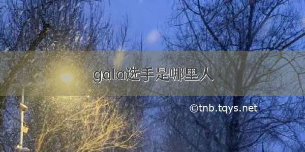 gala选手是哪里人