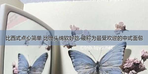 比西式点心简单 比馒头绵软好吃 被称为最受欢迎的中式面包