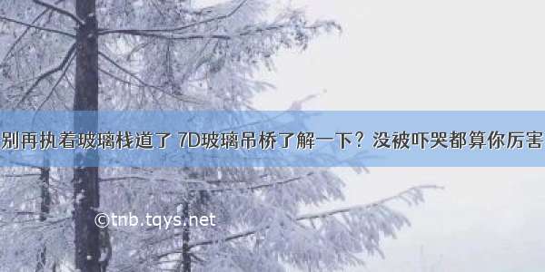 别再执着玻璃栈道了 7D玻璃吊桥了解一下？没被吓哭都算你厉害