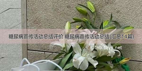 糖尿病宣传活动总结评价 糖尿病宣传活动总结(汇总14篇)