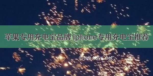 苹果专用充电宝品牌 iphone专用充电宝推荐