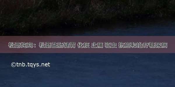 松蘑炖鸡：松蘑益肠健胃 化痰 止痛 驱虫 抗癌和治疗糖尿病