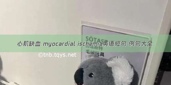 心肌缺血 myocardial ischemia英语短句 例句大全