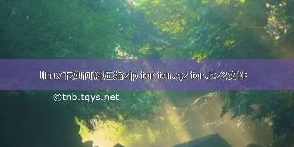 linux下如何解压缩zip tar tar.gz tar.bz2文件