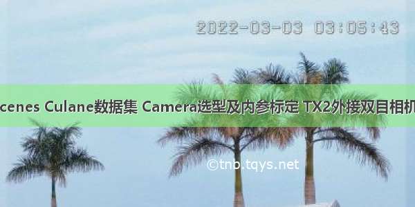 nuScenes Culane数据集 Camera选型及内参标定 TX2外接双目相机ZED