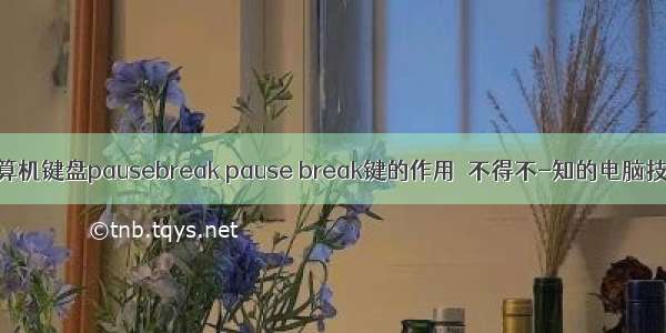 计算机键盘pausebreak pause break键的作用  不得不-知的电脑技巧