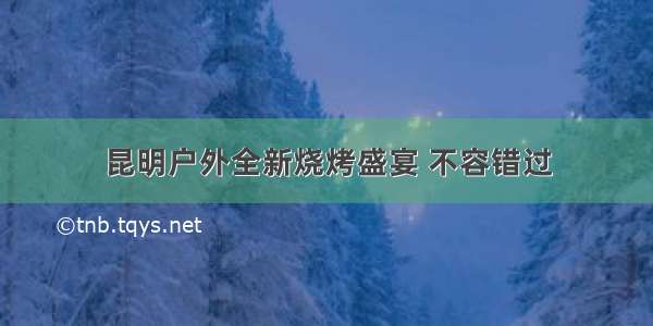 昆明户外全新烧烤盛宴 不容错过