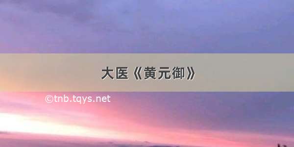 大医《黄元御》