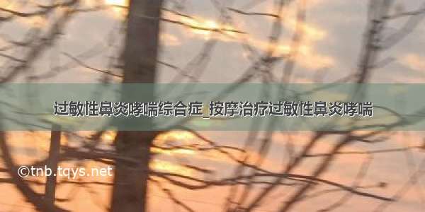 过敏性鼻炎哮喘综合症_按摩治疗过敏性鼻炎哮喘