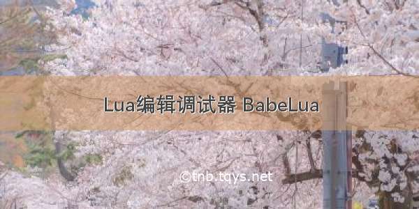 Lua编辑调试器 BabeLua