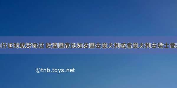 我办港澳通行证时就好奇过 欧盟国家比如法国去意大利或者意大利去瑞士都是直通了 怎