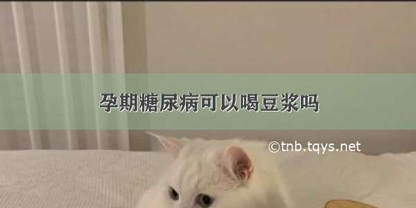 孕期糖尿病可以喝豆浆吗