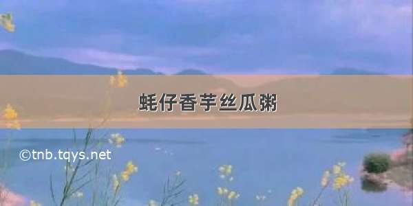 蚝仔香芋丝瓜粥