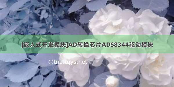 [嵌入式开发模块]AD转换芯片ADS8344驱动模块