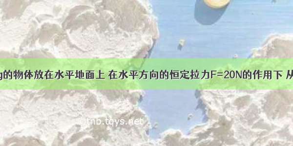 质量为m=5kg的物体放在水平地面上 在水平方向的恒定拉力F=20N的作用下 从静止开始做