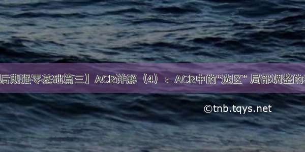 【后期强零基础篇三】ACR详解（4）：ACR中的“选区” 局部调整的利器