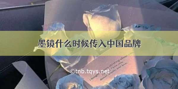 墨镜什么时候传入中国品牌