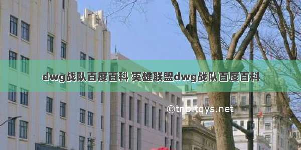 dwg战队百度百科 英雄联盟dwg战队百度百科