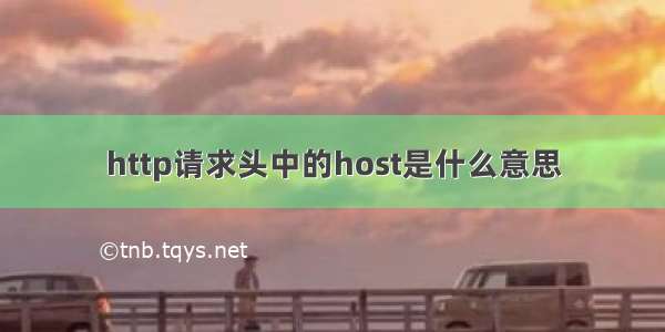 http请求头中的host是什么意思