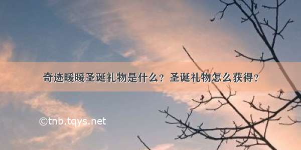 奇迹暖暖圣诞礼物是什么？圣诞礼物怎么获得？