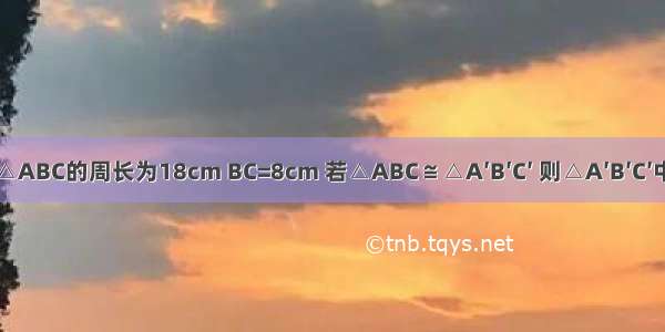 已知等腰△ABC的周长为18cm BC=8cm 若△ABC≌△A′B′C′ 则△A′B′C′中一定有一