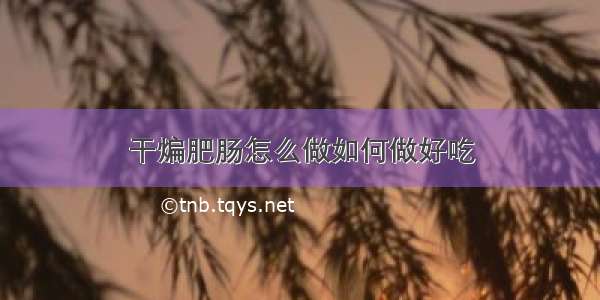 干煸肥肠怎么做如何做好吃