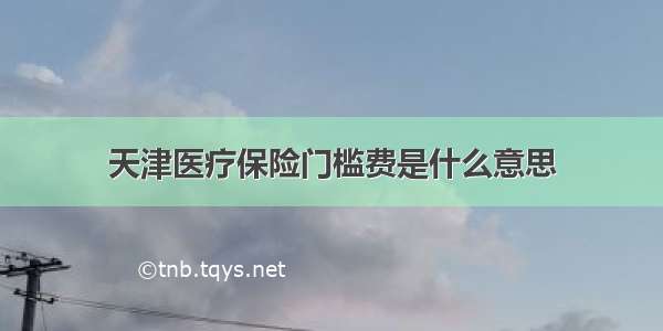 天津医疗保险门槛费是什么意思