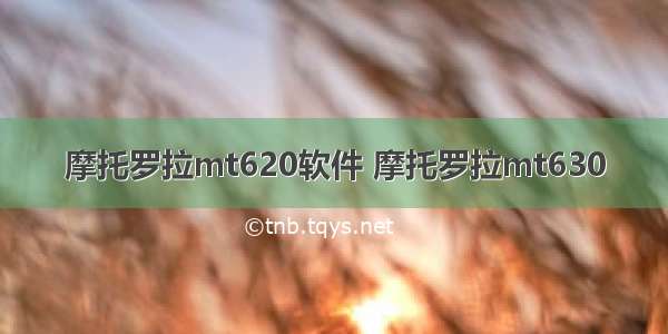 摩托罗拉mt620软件 摩托罗拉mt630