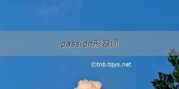 passion形容词