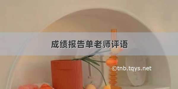 成绩报告单老师评语