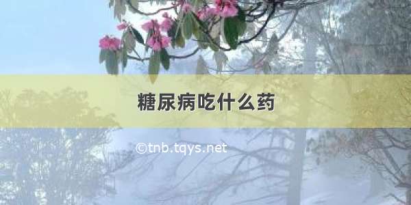 糖尿病吃什么药