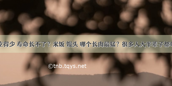 主食吃得少 寿命长不了？米饭 馒头 哪个长肉最猛？很多人大半辈子都吃错了