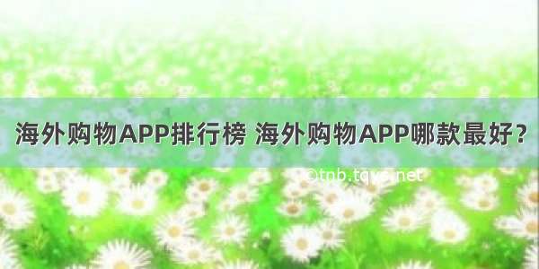 海外购物APP排行榜 海外购物APP哪款最好？