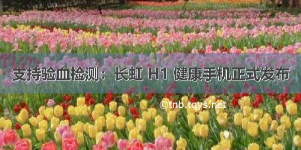 支持验血检测：长虹 H1 健康手机正式发布