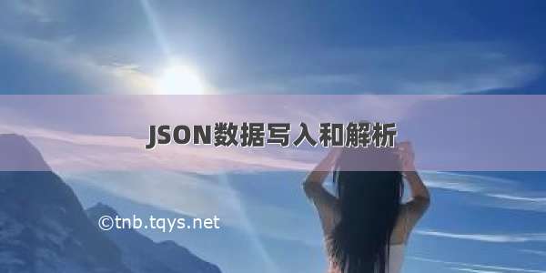 JSON数据写入和解析