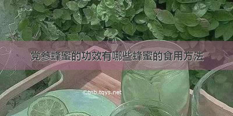 党参蜂蜜的功效有哪些蜂蜜的食用方法