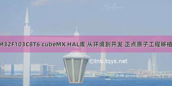 单片机 STM32F103C8T6 cubeMX HAL库 从环境到开发 正点原子工程移植 freeRTOS