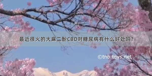 最近很火的大麻二酚CBD对糖尿病有什么好处吗？