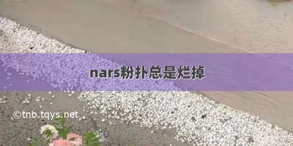 nars粉扑总是烂掉