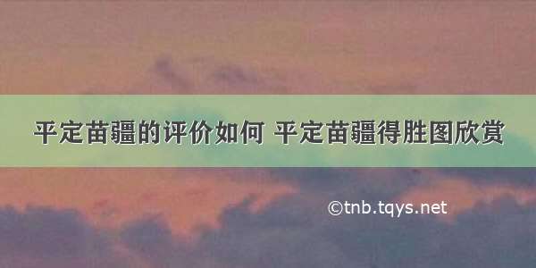 平定苗疆的评价如何 平定苗疆得胜图欣赏