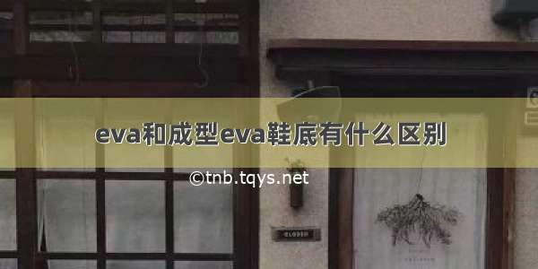 eva和成型eva鞋底有什么区别