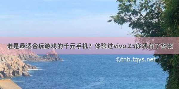 谁是最适合玩游戏的千元手机？体验过vivo Z5你就有了答案