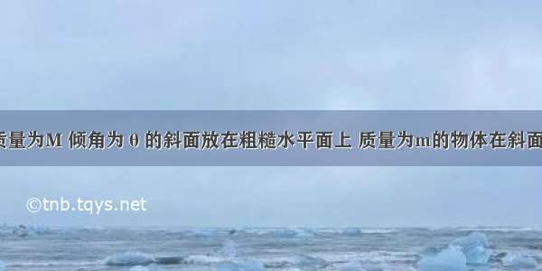 如图所示 质量为M 倾角为θ的斜面放在粗糙水平面上 质量为m的物体在斜面上恰能匀速